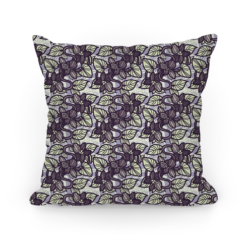 Muted Violet Pattern Pillow (Purple) Pillow