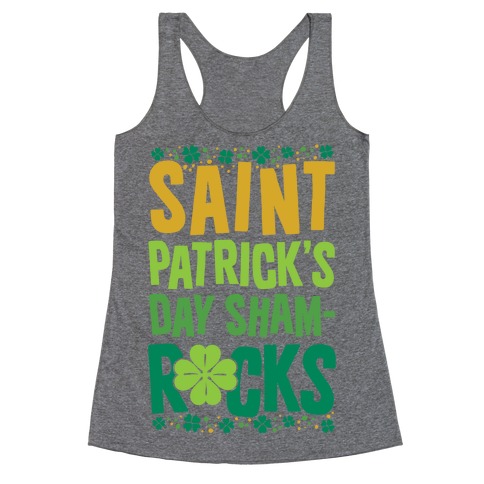 St. Patrick's Day Sham-ROCKS Racerback Tank Top
