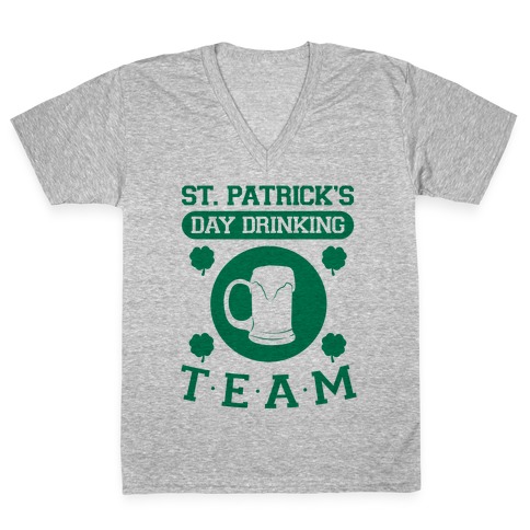 St. Patrick's Day Drinking Team V-Neck Tee Shirt
