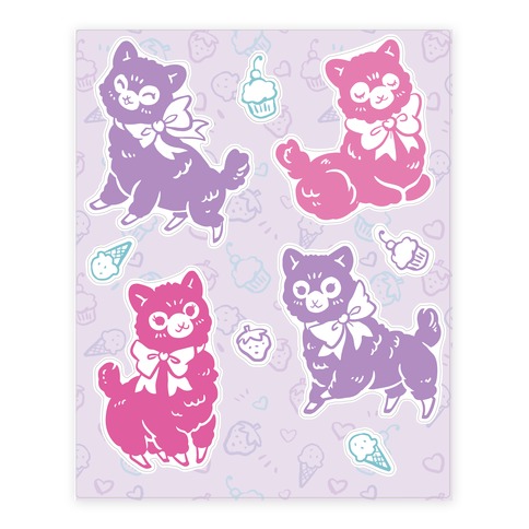 Alpaca  Stickers and Decal Sheet