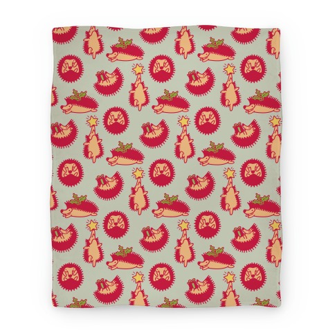 Yule Hogs Hedgehog Pattern Blanket