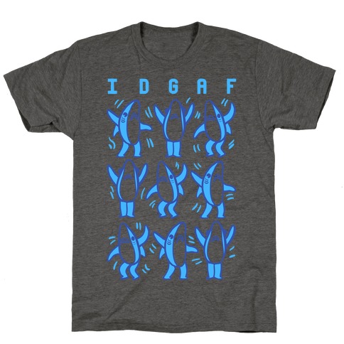 IDGAF Dancing Shark Pattern T-Shirt