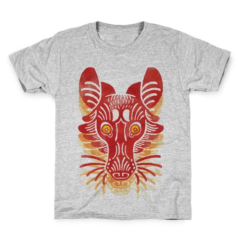 Symmetrical Gilded Fox Kids T-Shirt