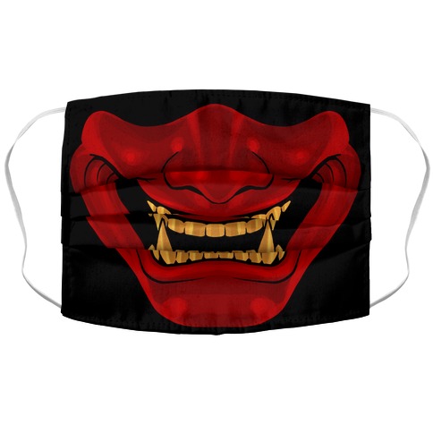 Red Demon Mask Accordion Face Mask