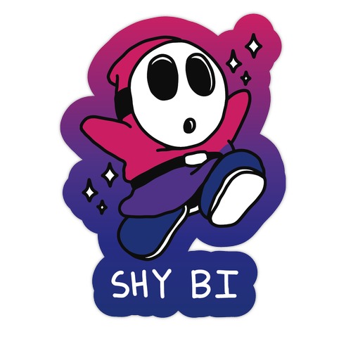 Shy Bi Die Cut Sticker