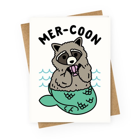 Mer-Coon Greeting Card