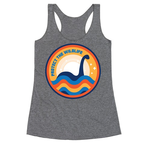 Protect The Wildlife - Nessie, Loch Ness Monster Racerback Tank Top