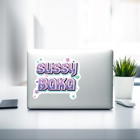 Sussy Baka Meme Suss Sticker Among Us Inspired Vinyl Laptop Decal