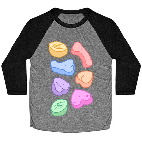 Candy Parts (NSFW Valentine) Baseball Tee