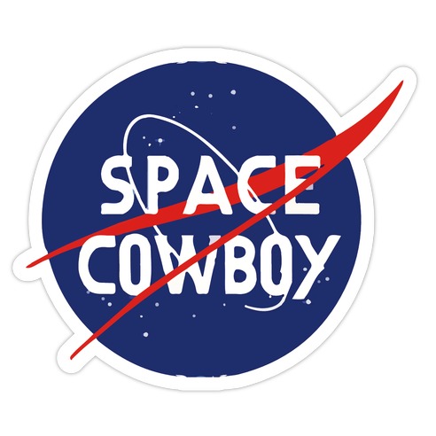 Space Cowboy Parody Die Cut Sticker