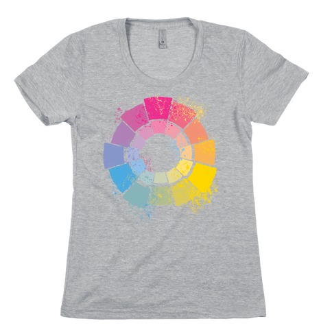 Pan Pride Color Wheel Womens T-Shirt