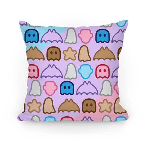 Spoopy Cereal Parody Pattern Pillow