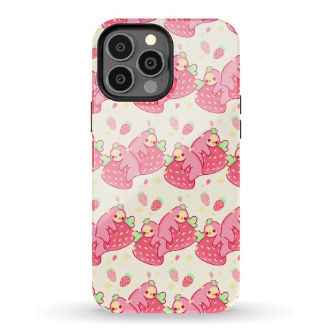 Strawberry Sloth Pattern Phone Case