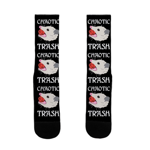 Chaotic Trash (Opossum) Sock