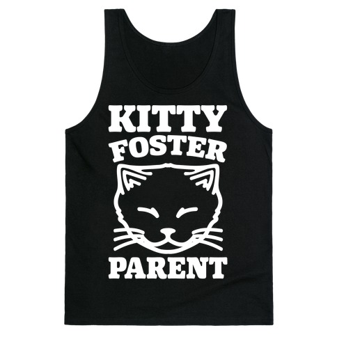 Kitty Foster Parent White Print Tank Top