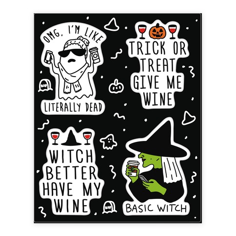 Basic Halloween Sticker Sheet Stickers and Decal Sheet