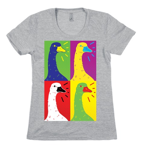 Goose Pop Art Womens T-Shirt
