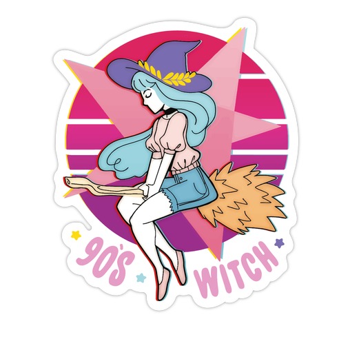 90's Witch Die Cut Sticker