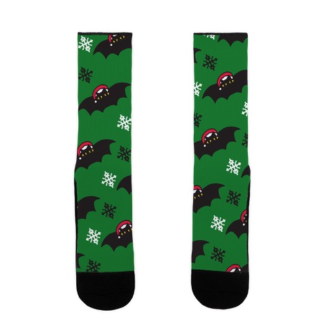 Christmas Bats Pattern Sock