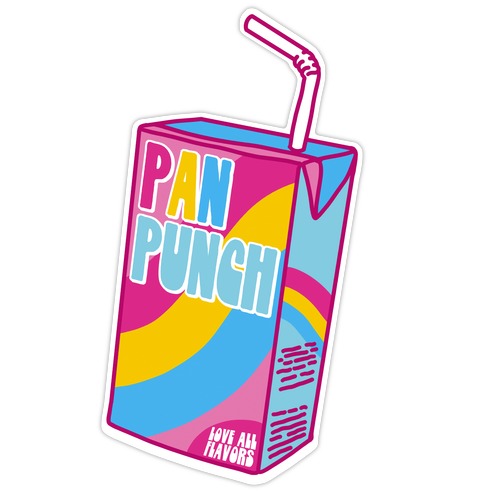 Pan Punch Juice Box Die Cut Sticker
