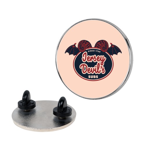 Jersey Devil Subs Logo Parody Pin