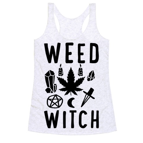 Weed Witch Racerback Tank Top