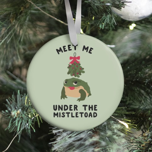 Meet Me Under the Mistletoe Christmas Tree Ornament