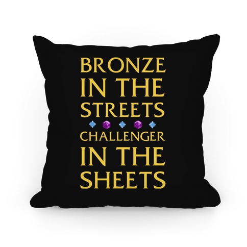 Bronze in the Streets. Challenger in the Sheets Pillow