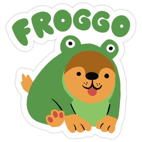 Froggo Doggo Frog Die Cut Sticker