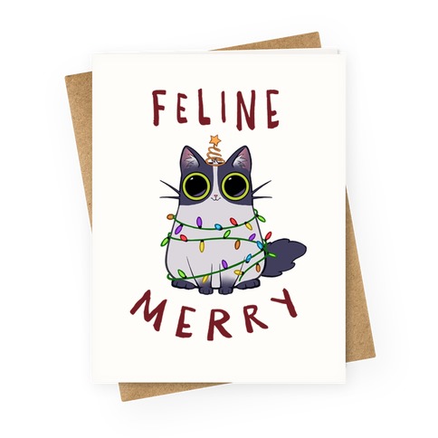 Feline Merry Greeting Card