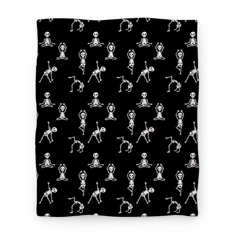 Skele-Zen Pattern - Black Blanket