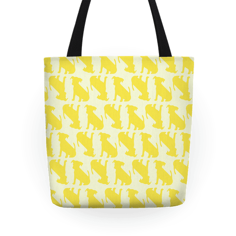 Yellow Puppy Pattern - Totes - HUMAN