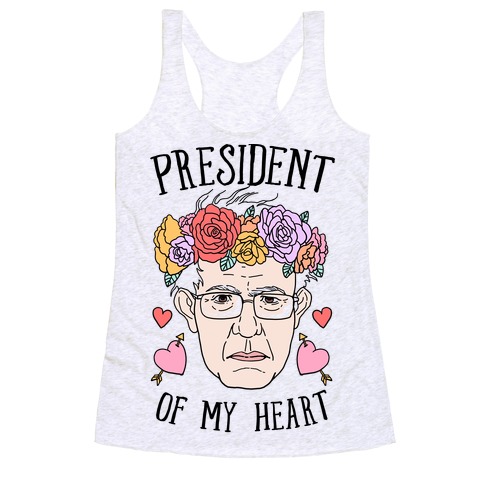 Bernie: President Of My Heart Racerback Tank Top