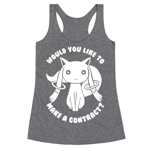 Would You Like To Make A Contract? Racerback Tank Top