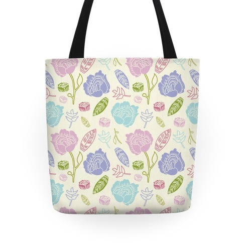 Floral and Leaves Tote