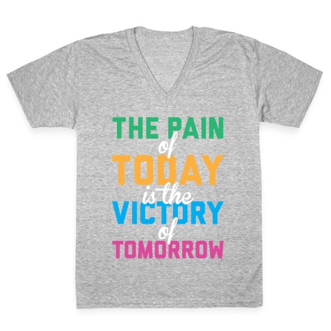 Pain And Victory V-Neck Tee Shirt