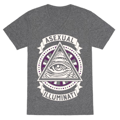 Asexual Illuminati V-Neck Tee Shirt