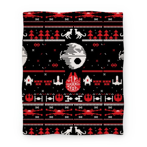 Scifi Spaceship Christmas Blanket