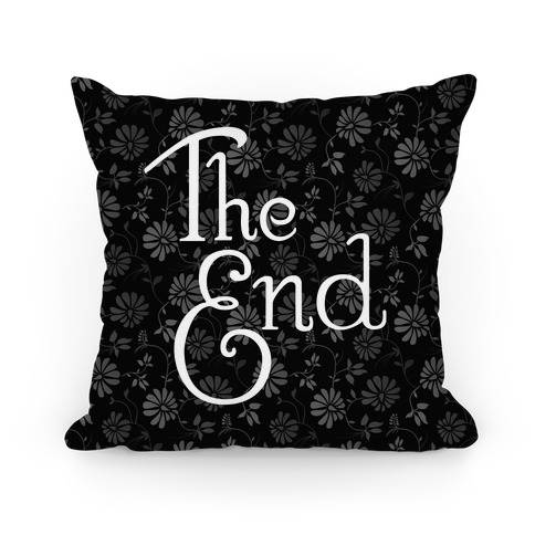 The End (Black) Pillow
