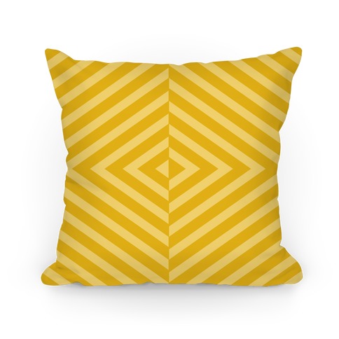 Yellow Diagonal Stripe Pattern Pillow