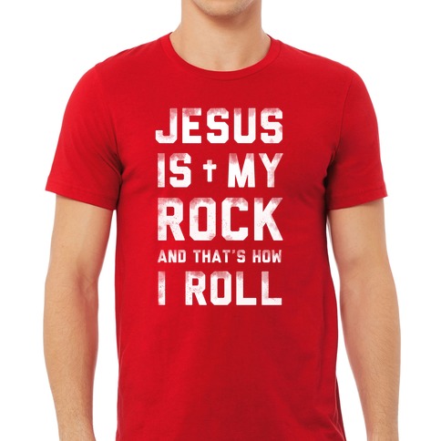 Black print Youth Short Sleeve T-Shirt Jesus is my Rock