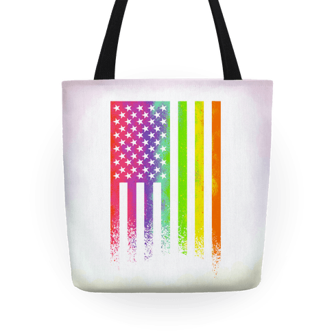 Clear American Flag Tote Bag