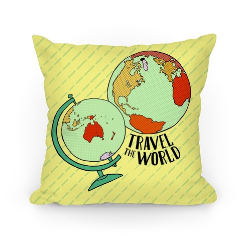 Wanderlust World Globes Pillow