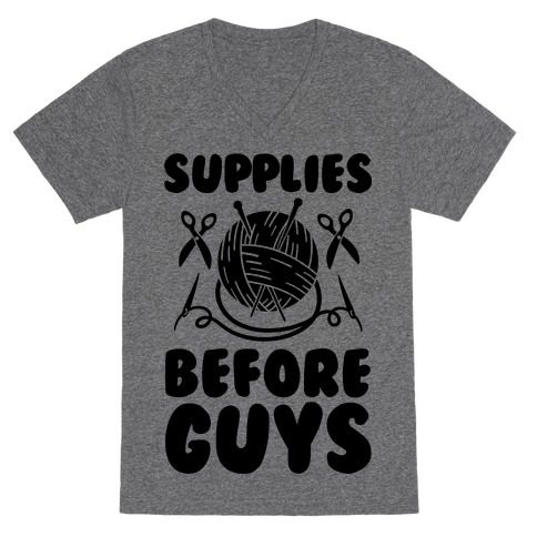 Supplies Before Guys V-Neck Tee Shirt