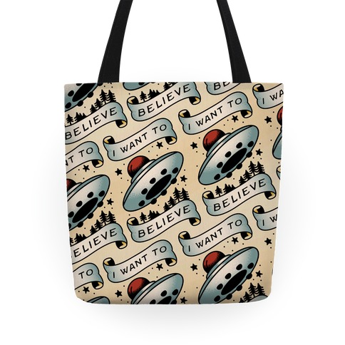 I Want to Believe (Old School Tattoo) Tote
