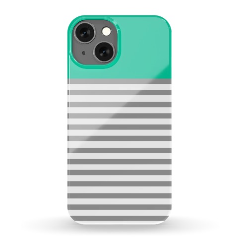 Green Color Block Stripe Pattern Phone Case