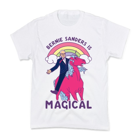 Bernie Sanders on a Magical Unicorn Kids T-Shirt