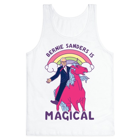 Bernie Sanders on a Magical Unicorn Tank Top