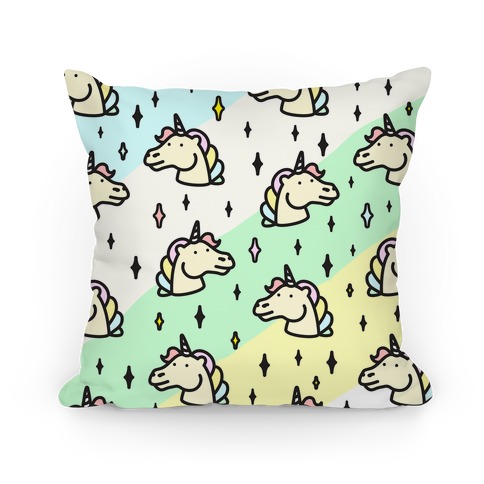 Cute Pastel Unicorn Pattern Pillow