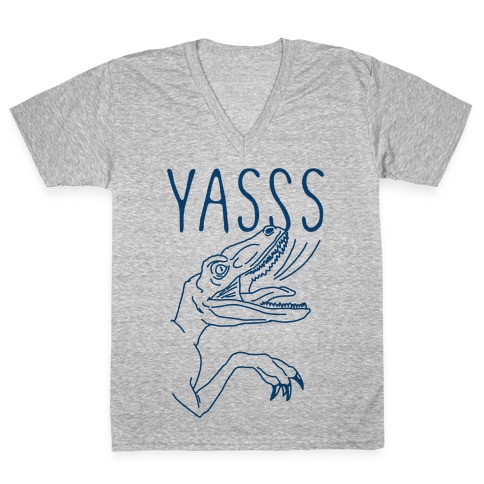 Yasss Raptor V-Neck Tee Shirt